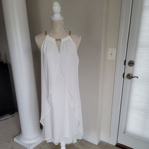 Ivory Hi-low Chiffon Dress - Medium